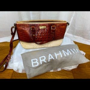 COPY - Brahmin mini Asher Two-toned Dark-brown/Tan